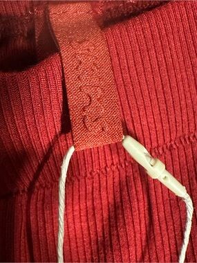 SKIMS Red Ribbed Leggings